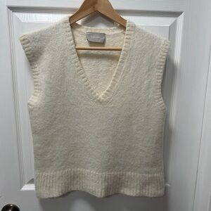 Everlane, Alpaca Nylon Merino Wool Blend, V Neck Sweater Vest, Medium